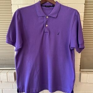 Men’s short sleeve shirt, Large, Nautica, Purple
